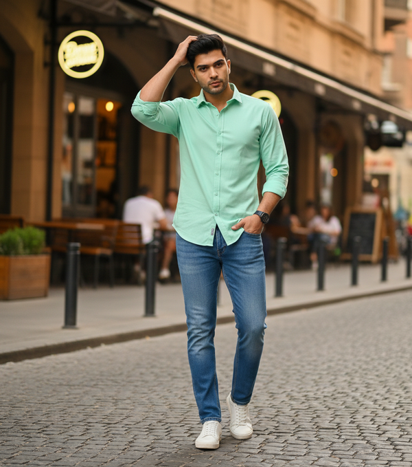 Mint Green Smart Casual Shirt