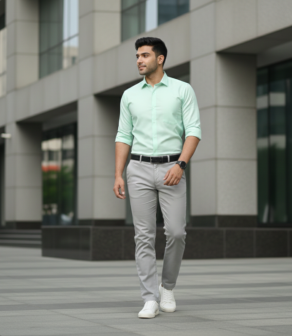 Mint Green Smart Casual Shirt