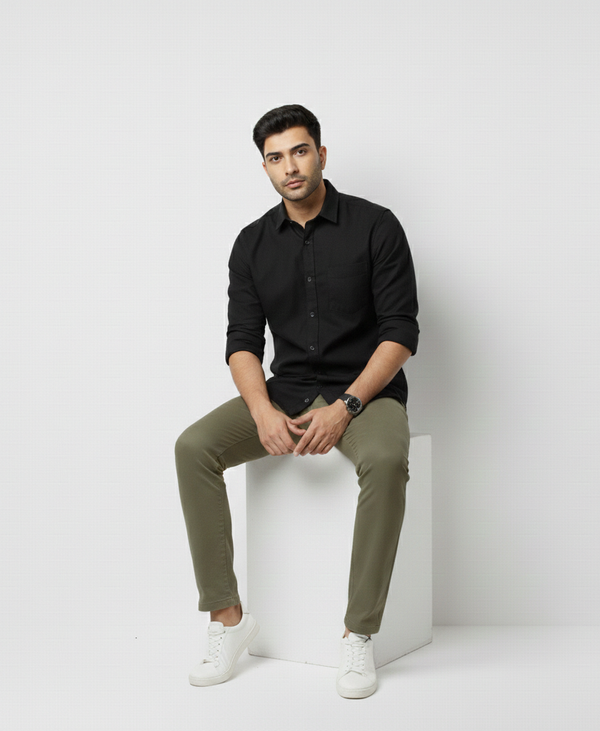 Black Smart Casual Shirt