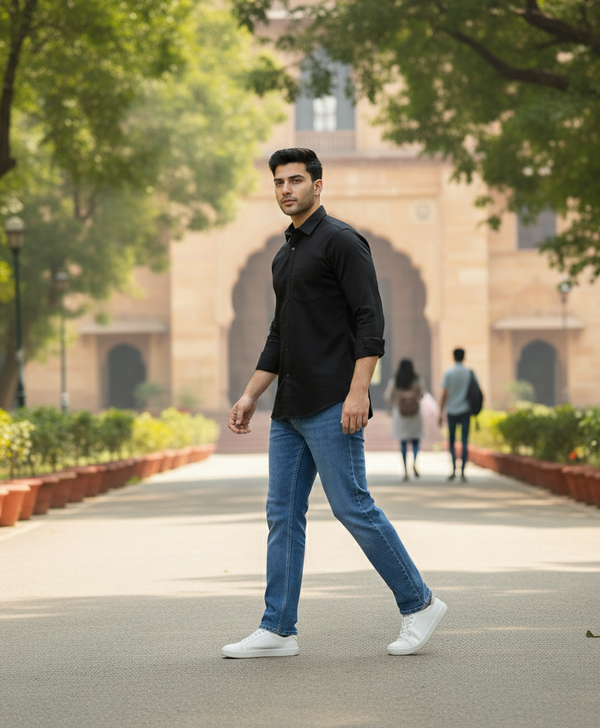 Black Smart Casual Shirt