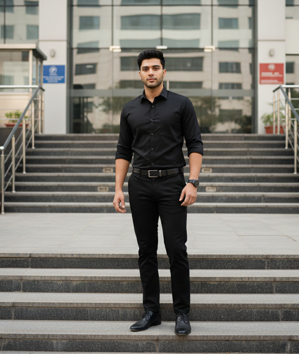 Black Smart Casual Shirt