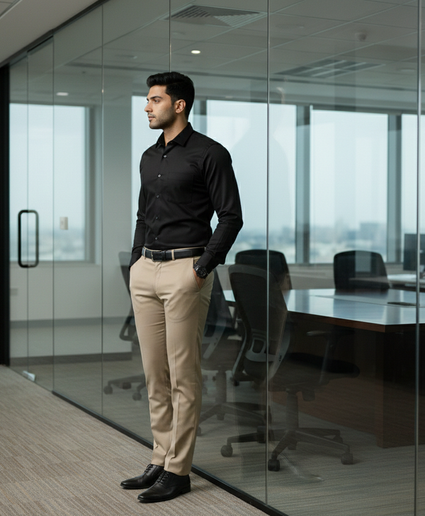 Black Smart Casual Shirt