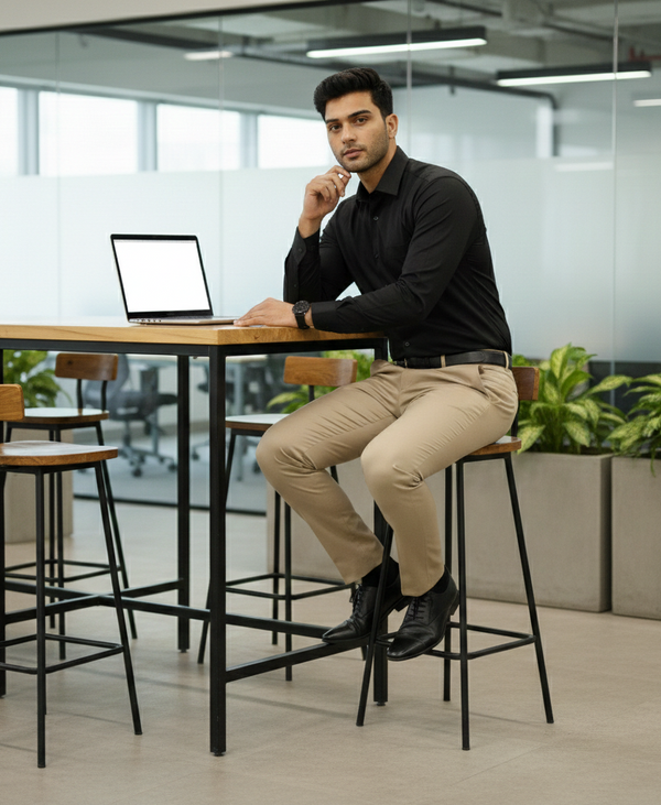 Black Smart Casual Shirt