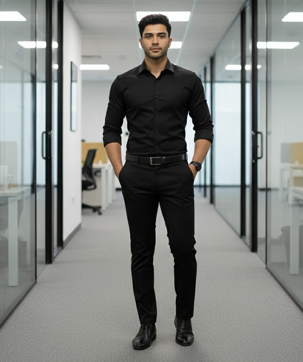 Black Smart Casual Shirt