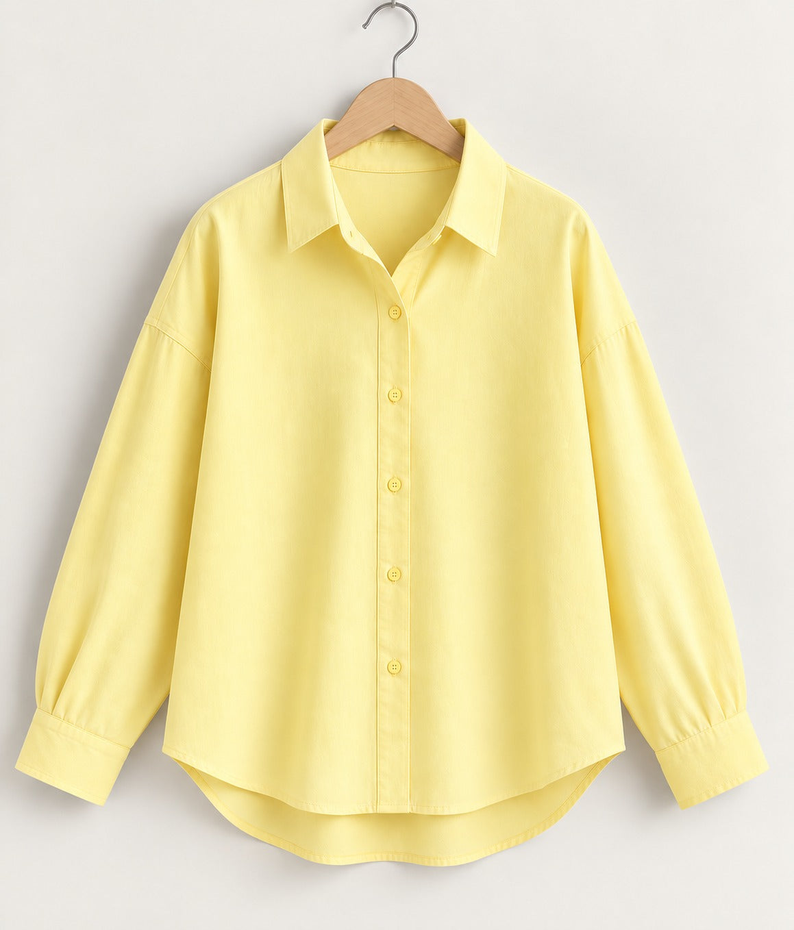 Women’s Lemon Yellow Linen Shirt | Drop Shoulder