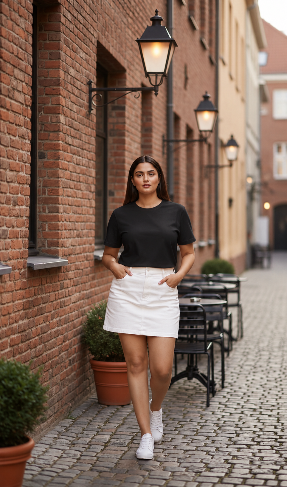 black boxy tee