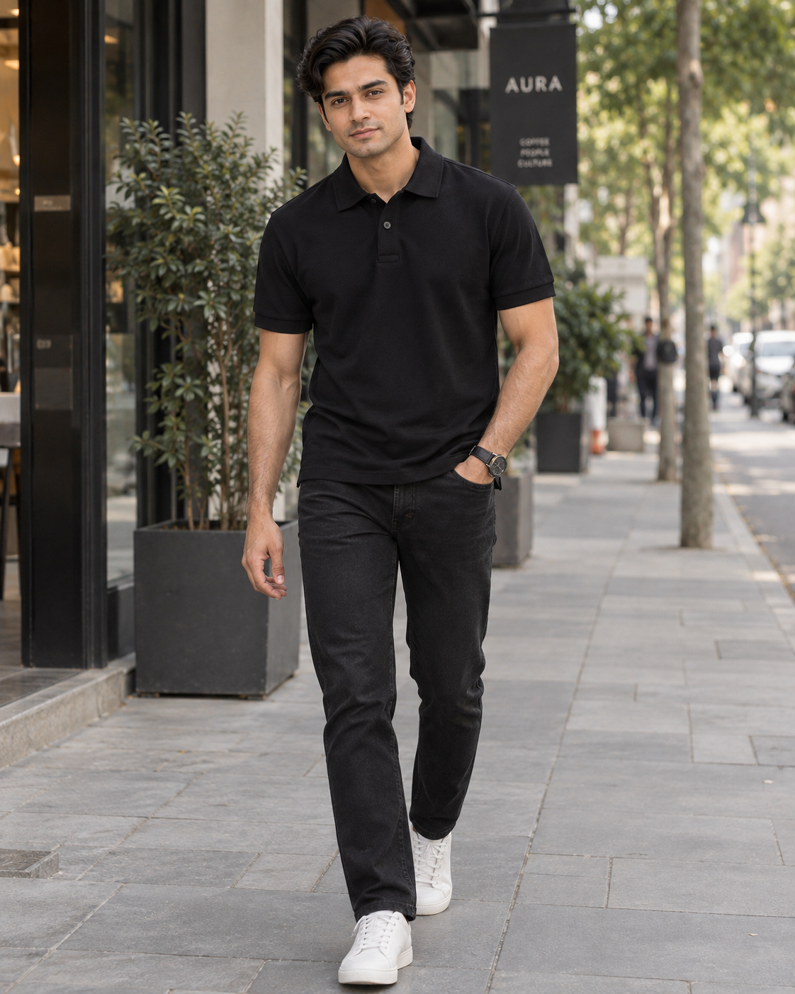 Men’s Black Polo