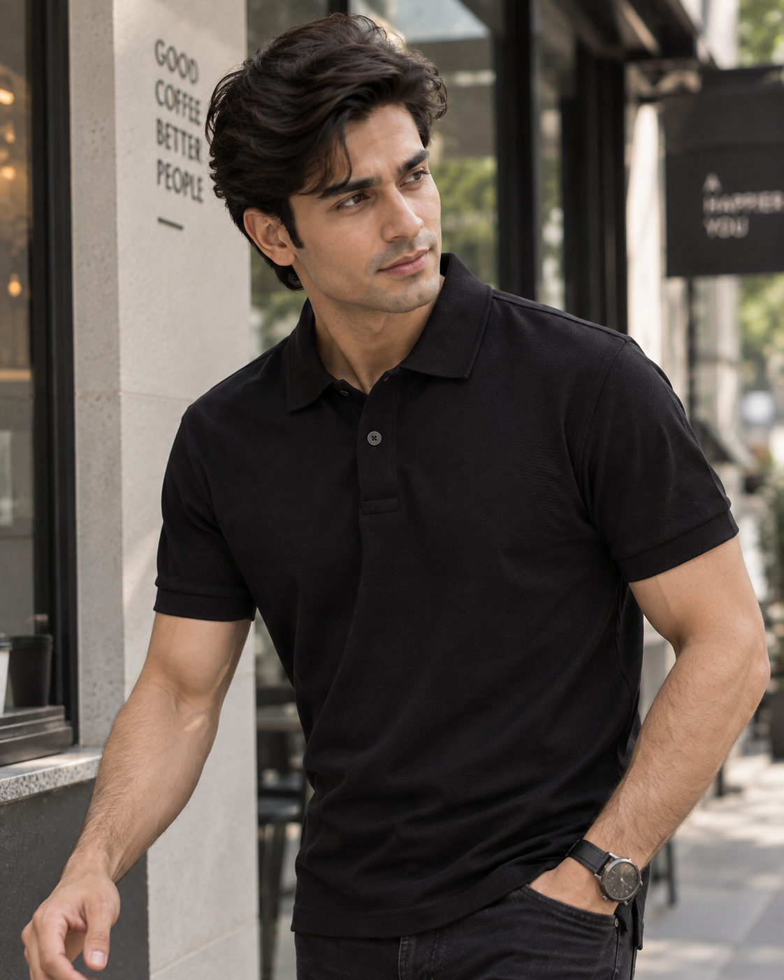 Men’s Black Polo