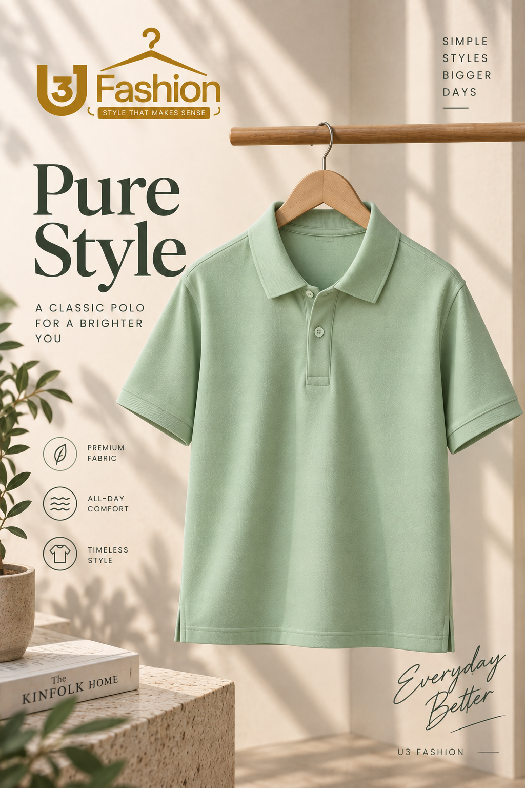 Men’s Pista Green Polo T-Shirt