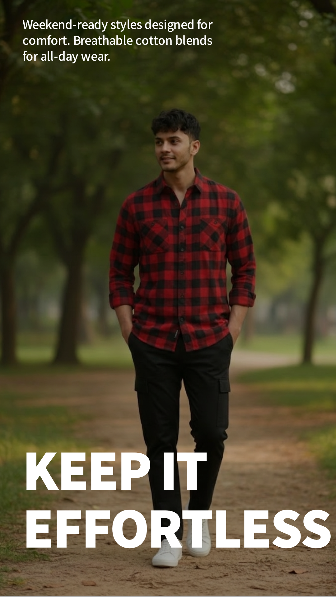 Men’s Red & Black Buffalo Check Shirt – Timeless Casual Style
