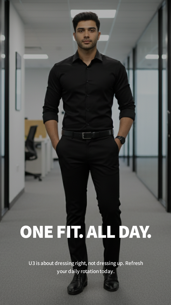 Black Smart Casual Shirt