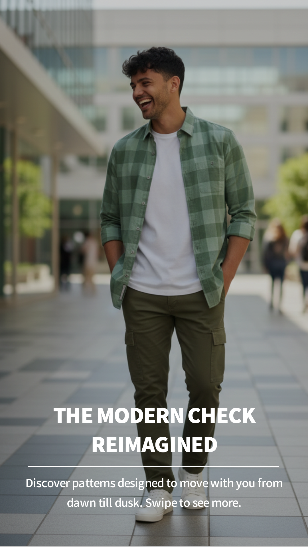 Mint Green Tonal Check Smart Casual Shirt