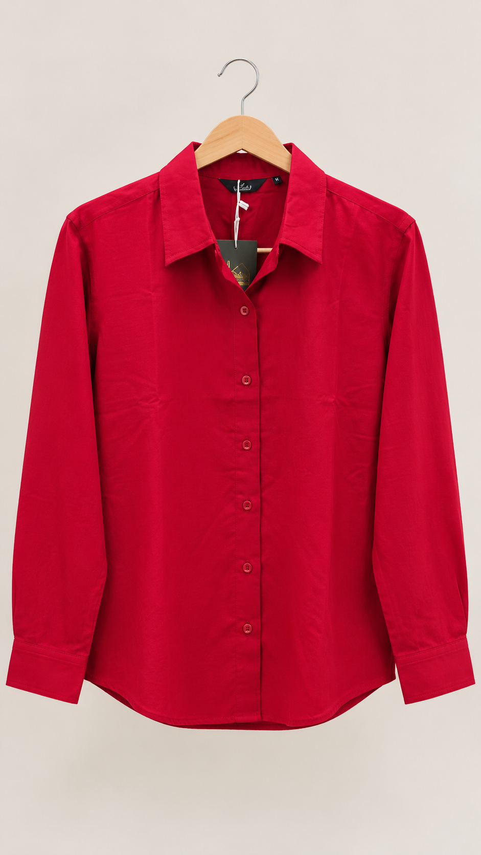 Women’s Maroon Cotton-Viscose Shirt | Regular Fit
