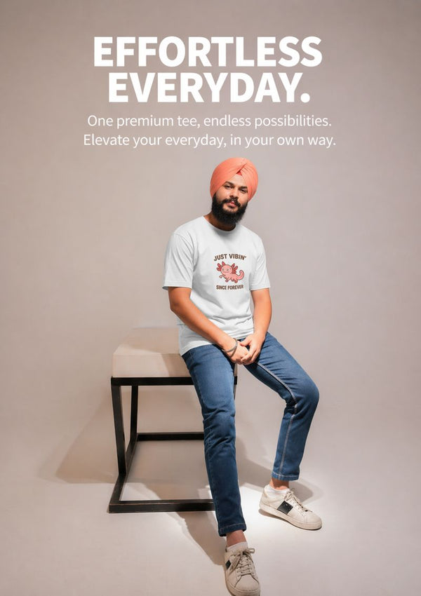 Just Vibin Graphic T-Shirt For Men – Relaxed Casual Style